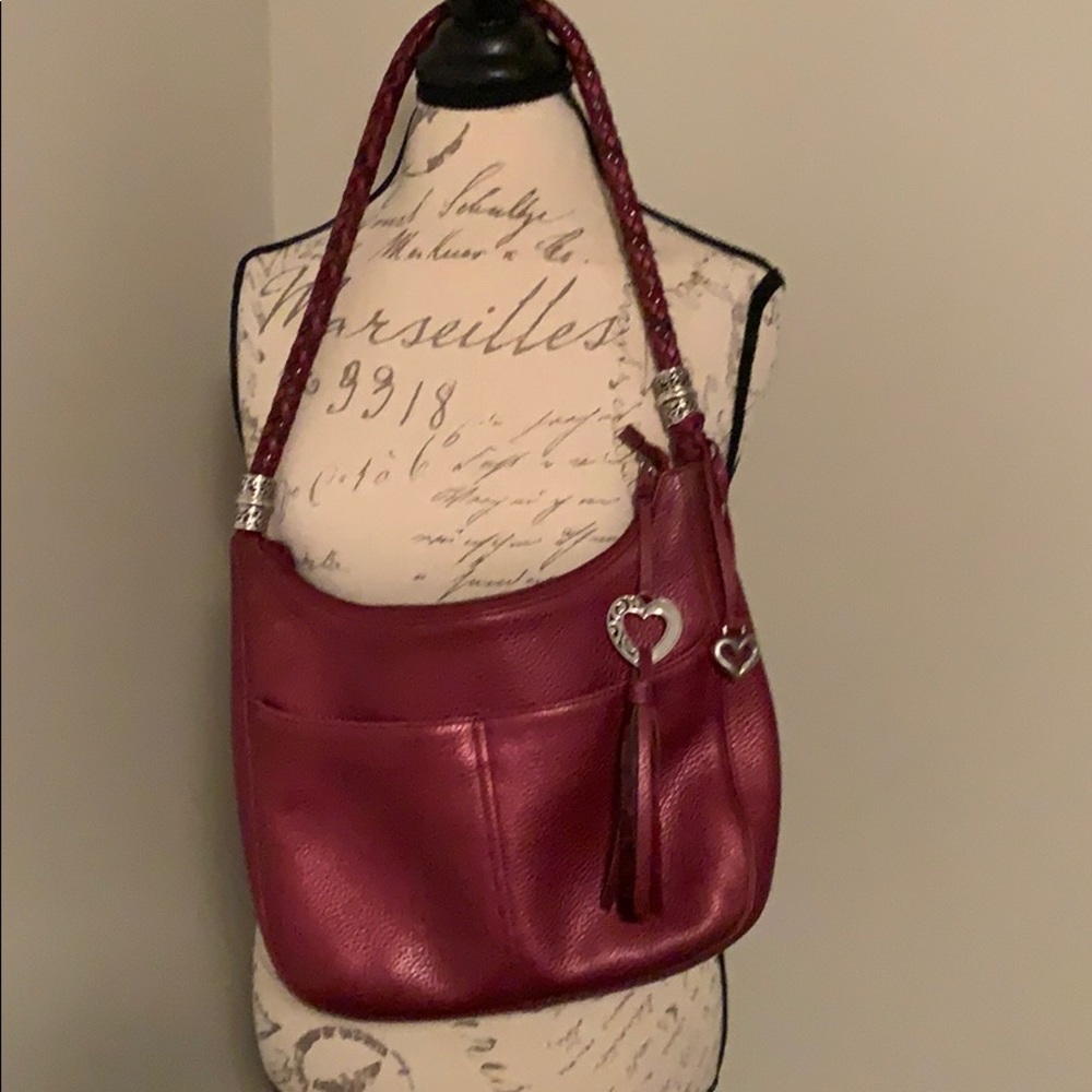 Brighton Barbados Bergundy  Zip-top Hobo